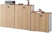 File Cabinet Combination Cabinet Wooden Short Filing Cabinet with Lock Office Data Sundry Storage Cabinet Office Drawer