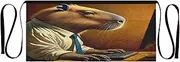 [Joitme] Capybara Work Brown Cooking Aprons for Men with Pockets, Tool Apron for Women, Teacher Apron with Pockets, Capybara Work Brown