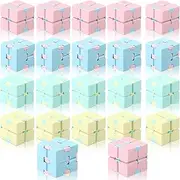 22 Pieces Infinity Cubes Handheld Cube Infinity Cube Anxiety Relief Cube Flip Toys Fidget Toy Infinity Fidget Blocks for Teens and Adults Relieve Stress and Kill Time (Multicolored)