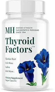 Michael's Naturopathic Programs Thyroid Factors - 120 Vegan Capsules - Thyroid Support Supplement, Promotes Production of Thyroxin & Triiodothyronine - Vegetarian, Kosher - 40 Servings