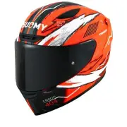 Track 1 404 Ece 22.06 Red White Full Face Helmet
