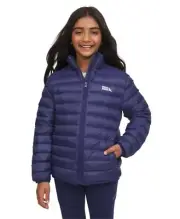 Eddie Bauer Girls Packable Down Jacket Size XL (14-16) Blue 650 NEW