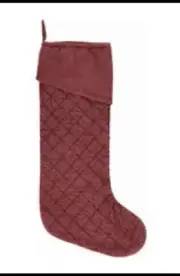 VHC Brands Anders Cotton Stocking in Red Quilted New