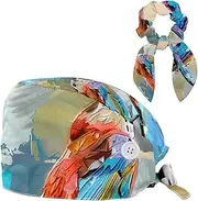 [YTYVAGT] Scrub Caps Women,Scrub Hats Suitable for Women,Watercolor Branch Abstract Bird