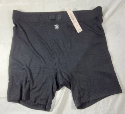 Victoria's Secret Women's Ribbed Modal Super Soft Boxer Briefs - Black - Medium