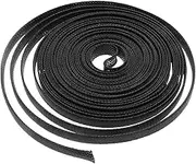 DGZZI Braided Wire Sleeve 16.4ft 1/4 Inch Flame-Retardant Black Expandable Braided Cable Sleeving for Automotive Wire Audio Video and Other Home Device Cable