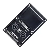 Speaker Junction Box - Double 4-Core Speaker Jack Plate - Aluminum Alloy Audio Amplifier Socket, Acoustic Component for Cables