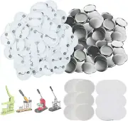 300 Sets 32Mm/1.25 Inch Button Supplies Button Parts for Button Maker