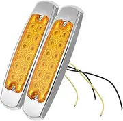 ZUNOXAZ 2pcs LED Side Marker Lights High Brightness Truck Warning Lights Versatile Signal Lamps for Trailers Cars Rvs Easy Installation Stylish Electroplated Design