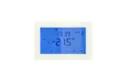 Radiant GTSS-DUAL-H Glass Fronted Dual Purpose Thermostat & Timer Switch - Horizontal - Silver