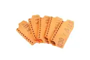 1-100 Cattle Number Ear Tag 6x7cm Set - Medium Orange Cow Sheep Livestock Label