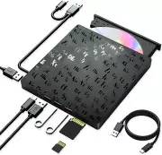 Bluefire External DVD Drive USB 3.0 Portable CD DVD Reader Writer, Ultra Slim...