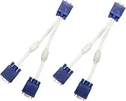 ARTIBETTER Vga Cable Splitter 1 to 2 Output Adapter Monitor Cable 0.3m Dual Screen for Tv Computer Projector