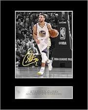 Iconic Pics Stephen Curry Signed Mounted Photo Display Golden State Warriors Wall Art Photograph Living Room Decoration