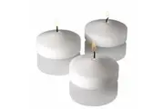 100 Pack of 6 Hour White Floating Candles - 5.8cm diameter - wedding party decoration