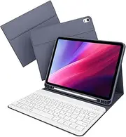 [KenKe] Keyboard Case for iPad Air 11 Inch 2024 (M2), for iPad Air 5th/4th Generation (2022/2020) 10.9 Inch with Pencil Holder, Magnetic Detachable Wireless Keyboard & Flip Case for iPad Air, Purple