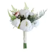 Handmade Wedding Bouquet Artificial Peony Flower Bride Bridesmaid Holding Flower