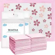 50 Pack Disposable Pads Changing Pads for Baby, Incontinence Care Soft Breathable Liners Multi-Use Super Absorbent Waterproof Under Pads for Newborn Adults Pets (13"x17",Cherry Blossom )