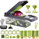 22 in 1 Vegetable Chopper Food Chopper Mandoline Slicer& Handheld Spiralizer Cut