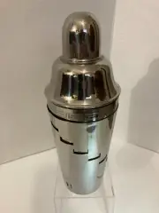 Pottery Barn Cocktail Shaker Stainless Steel Drink Mixer -Dial a Drink Recipe