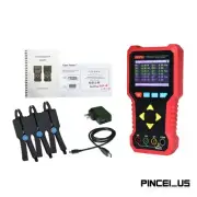 YTE2030 3-Clamp Digital Phase VA Meter High-Precision Voltmeter Ammeter 3.5" LCD