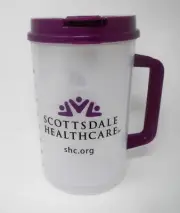 Plastic Insulated Scottsdale Clear Thermo 32oz Mug & SNAP Lid with Straw