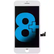 LCD Assembly With Steel Plate Compatible For iPhone 8 Plus (Aftermarket) (White)