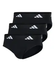 [Adidas] Active Flex Cotton Brief Underwear 3 Pack in Black