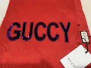 gucci scarf wool Red And Sequins
