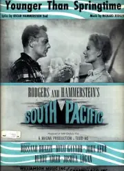 YOUNGER THAN SPRINGTIME SHEET MUSIC SOUTH PACIFIC RODGERS HAMMERSTEIN 1949 NEW