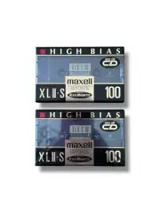 MAXELL XLII-S 100 2 Cassette Tapes Black Magnetite Japan NEW SEALED