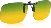 [UpaClaire] Night Driving Glasses Clip-On, Polarized Glare Reduce, High Definition Vision