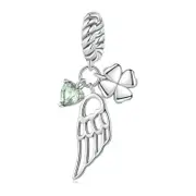 925 Sterling Silver Zircon Clover Bracelet With Hollow Wings