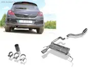 Complete System from Cat Vauxhall Corsa D Gsi 1x100mm Round Rolled Edge Bevelled