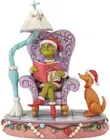Enesco Dr. Seuss Grinch by Jim Shore Grinch Reading Chair with Lamp Lit Figurine