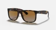 Ray Ban Justin Classic Sunglasses - 55 mm / Matte Havana w/Brown Gradient