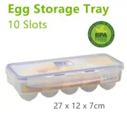 10 Slots Eggs Keeper Trays Storage Box Containers Kitchen Refrigerator Holder