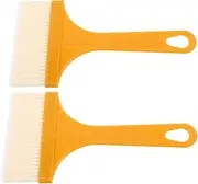 Angoily 2pcs Basting Brush for Cooking Baking Kitchen Oil Brush Non-shedding Bristles Hightemperature Resistant Bbq Grill Brush for Sauce