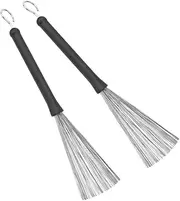 Jazz Brush, Drum Brush, Drum Accessories Stainless Drum Sticks Set Retractable for Drummers Beginner
