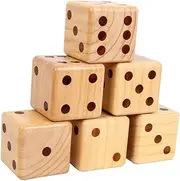 Gatuida 1pc Solid Wood Dice Game for Home School Bar Pub Educational Entertainment Prop Paint No Paint Random for Table Games Parties Fun Activities