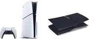 PS5 Disc Console (Slim) + Black Cover