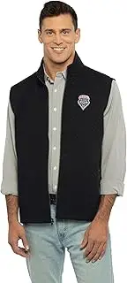 [Vantage] Apparel Men's Collegiate Full Zip Quilted Vest, New Mexico Lobos, Large