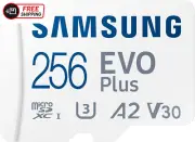 SAMSUNG EVO plus Gen2 256GB W/Sd Adaptor Micro SDXC, Up-To 160Mb/S, Expanded Sto