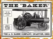 1906 A.D. Baker Steam Traction Engine New Metal Sign: Swanton, Ohio