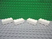 Lego 4 White 2x4 brick block NEW