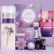 Gifts for Women, Spa Gifts Baskets, Bath Self Care Gifts, Get Well Soon Gifts Christmas,Mother's Day Luxury Unique Gift Ideas for Mom Girlfriend Daughter Teacher Coworkers (PURPLE)