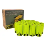 Compostable Dog Poop Bag Rolls, Doggie Poop Bags Bulk, Vegetable-Based Eco-Fr...
