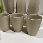 6 Pack Unbreakable Cups, Reusable Wheat Straw Cups, Kids Cup, BPA Free Beige