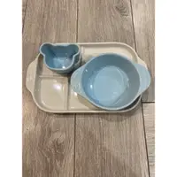 在飛比找蝦皮購物優惠-le creuset  拉曼熊彌月禮三件組 寶寶餐具 天空藍