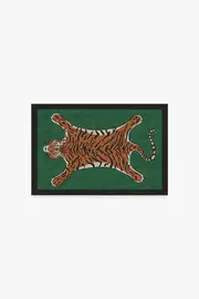 60' x 90' | Machine Washable Runner Rug | Kid & Pet Friendly | Indoor Rug | Jonathan Adler Tiger Emerald Rug | Ruggable